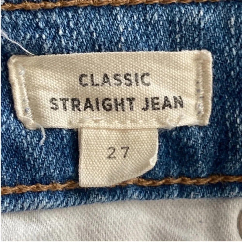 Madewell Classic Straight Distressed Light Wash Jeans Size 27